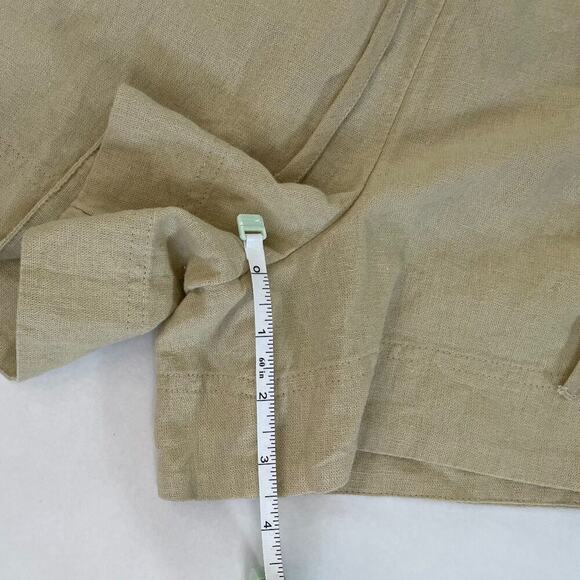 NWOT Melrose and Market Linen Blend Elastic Waist Drawstring Shorts Tan/Neutral - Picture 11 of 11